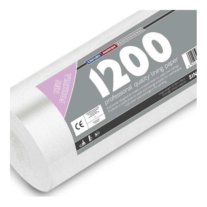 1200 Grade Lining Paper Single Roll 10m from Erfurt MAV