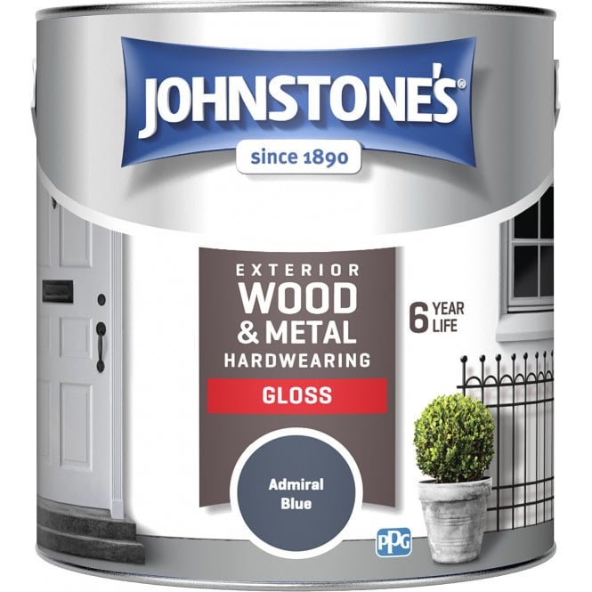 Admiral Blue Exterior Hardwearing Gloss - Johnstones Exterior Wood & Metal Paint