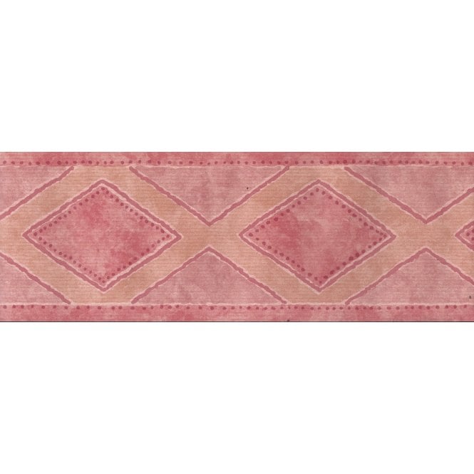 Albuquerque Diamond Pink / Coral Vinyl Border by Coloroll 567332