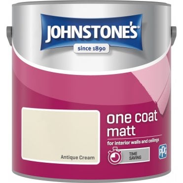 Antique Cream Matt Emulsion - Johnstones One Coat Wall and Ceiling Paint