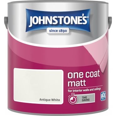 Antique White Matt Emulsion - Johnstones One Coat Wall And Ceiling Paint