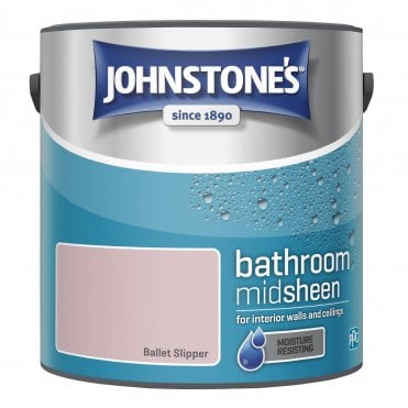 Ballet Slipper Soft Sheen Emulsion - Johnstones Bathroom Mid Sheen Wall and Ceiling Paint