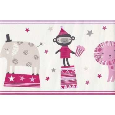Bambino Circus Pink Border by Galerie 245400