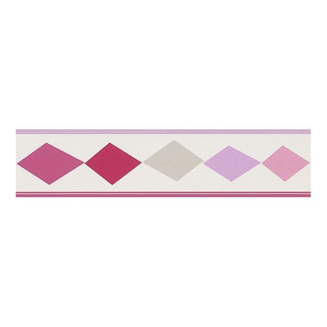 Bambino Diamond Pink Border by Rasch 247909