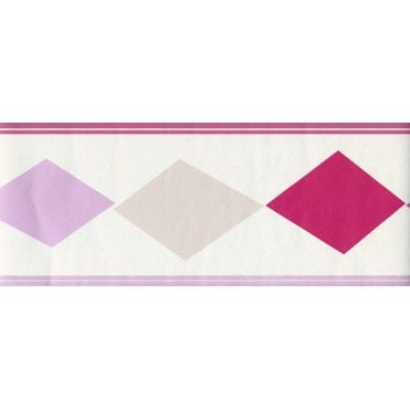 Bambino Diamond Pink Border by Rasch 247909