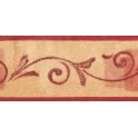 Be Happy Scroll & Squares Yellow / Red Border by Rasch 871449