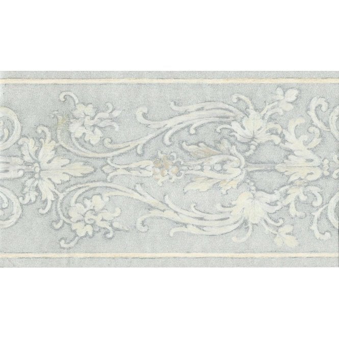 Belvedere Traditional Blue / Ivory Border by Crown 76265