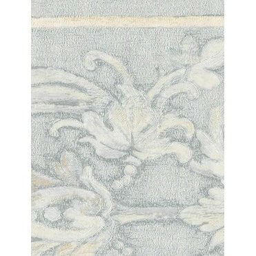 Belvedere Traditional Blue / Ivory Border by Crown 76265