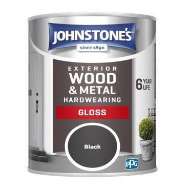 Black Exterior Hardwearing Gloss - Johnstones Exterior Wood & Metal Paint