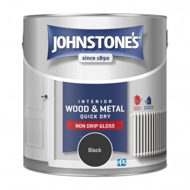 Black Quick Dry Gloss - Johnstones Interior Wood & Metal Paint