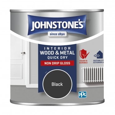 Black Quick Dry Gloss - Johnstones Interior Wood & Metal Paint