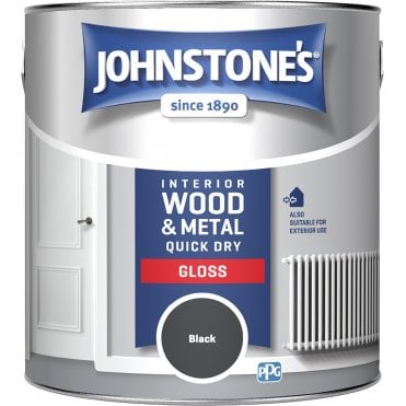 Black Quick Dry Gloss - Johnstones Interior Wood & Metal Paint