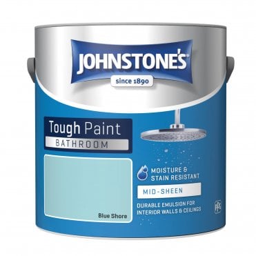 Blue Shore Soft Sheen Emulsion - Johnstones Bathroom Mid Sheen Wall and Ceiling Paint