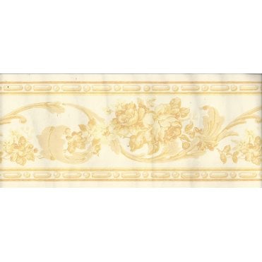 Bowland Manor Floral Lemon / Yellow Border By Surface Print Co 6659