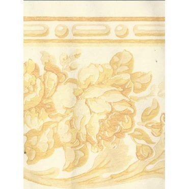 Bowland Manor Floral Lemon / Yellow Border By Surface Print Co 6659