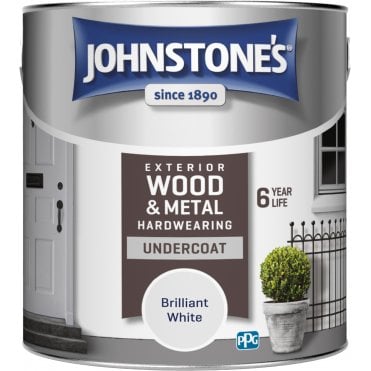 Brilliant White Exterior Hardwearing Undercoat - Johnstones Exterior Wood & Metal Paint Return to Products Edit Product