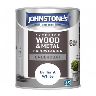 Brilliant White Exterior Hardwearing Undercoat - Johnstones Exterior Wood & Metal Paint Return to Products Edit Product
