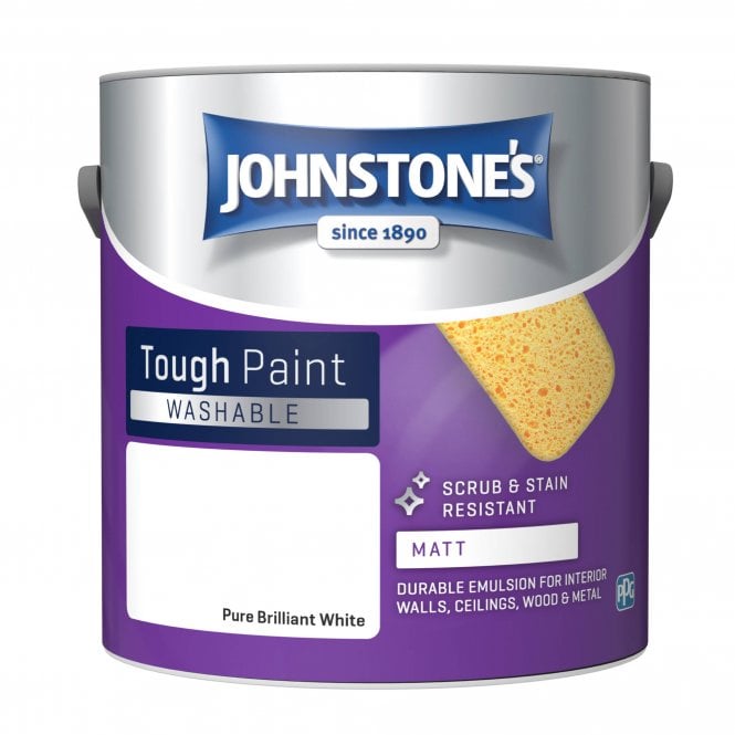 Brilliant White Matt Emulsion - Johnstones Washable Matt