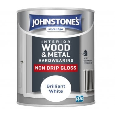 Brilliant White Interior Wood & Metal Hardwearing Non Drip Gloss Paint Can 750ml