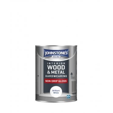 Brilliant White Interior Wood & Metal Hardwearing Non Drip Gloss Paint Can 1.25L
