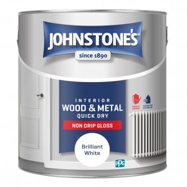 Brilliant White Interior Wood & Metal Hardwearing Quick Dry Gloss Paint Can 1.25L