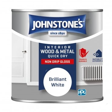 Brilliant White Interior Wood & Metal Hardwearing Quick Dry Gloss Paint Can 750ml