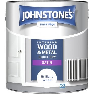 Brilliant White Interior Wood & Metal Quick Dry Satin Paint Can 2.5L