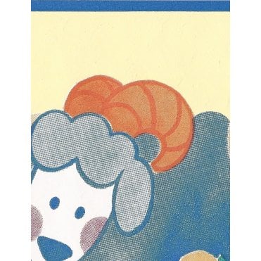 Bunny Yellow / Blue Border by Coloroll 500285