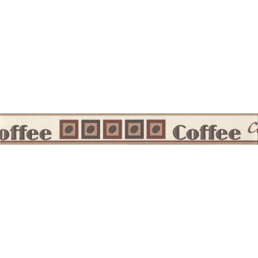 Cappuccino Coffee Cream / Brown Self Adhesive Border by AS Creation 2808-17