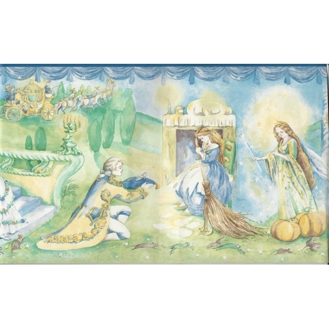 Cinderella Fairytale Vinyl Border by Fine Decor B4909