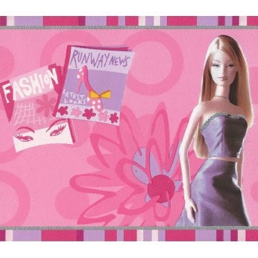 Classic Barbie Glamorous Pink Border by Vymura 59-105