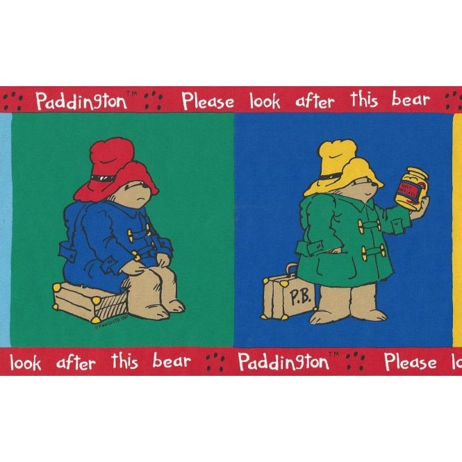 Classic Paddington Bear Wallpaper Border by Country Decor TNT6151B