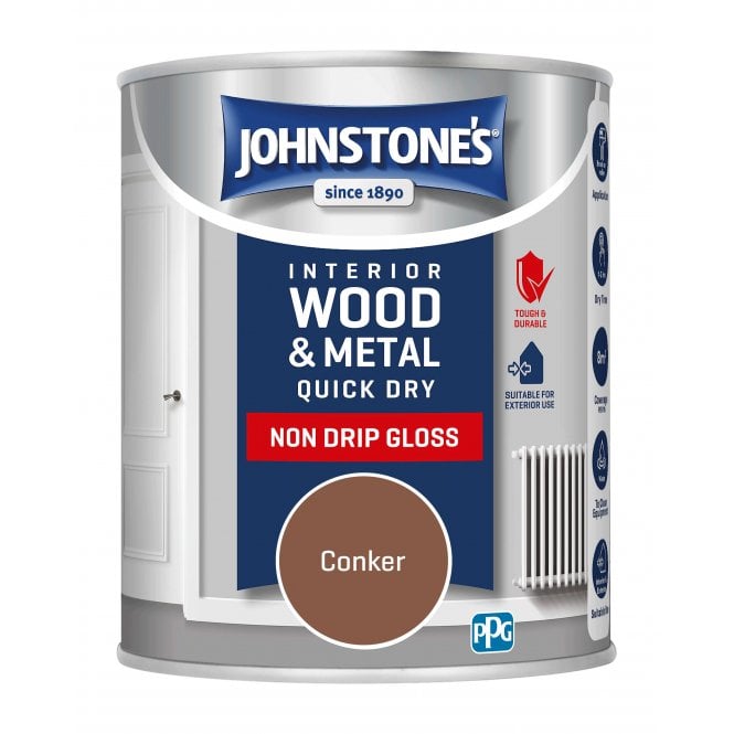 Conker Quick Dry Gloss - Johnstones Interior Wood & Metal Paint