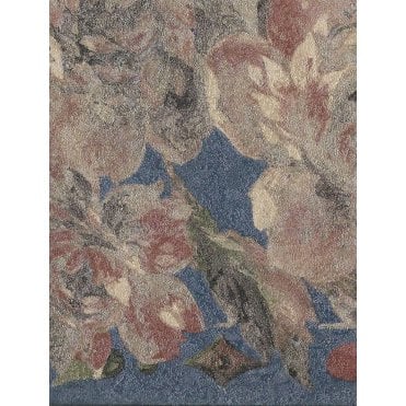 Consolata Floral Trail Navy Vinyl Border by John Wilman 555049
