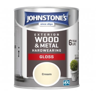 Cream Exterior Hardwearing Gloss - Johnstones Exterior Wood & Metal Paint