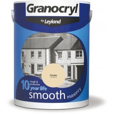 Cream Smooth Masonry Paint - Granocryl by Leyland