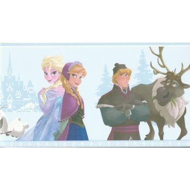 Disney Frozen Blue Self Adhesive Wallpaper Border by Galerie FR3503-1