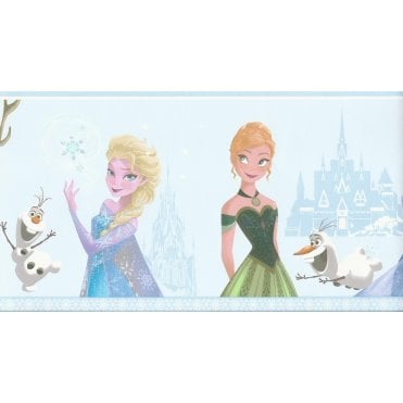 Disney Frozen Blue Self Adhesive Wallpaper Border by Galerie FR3503-1