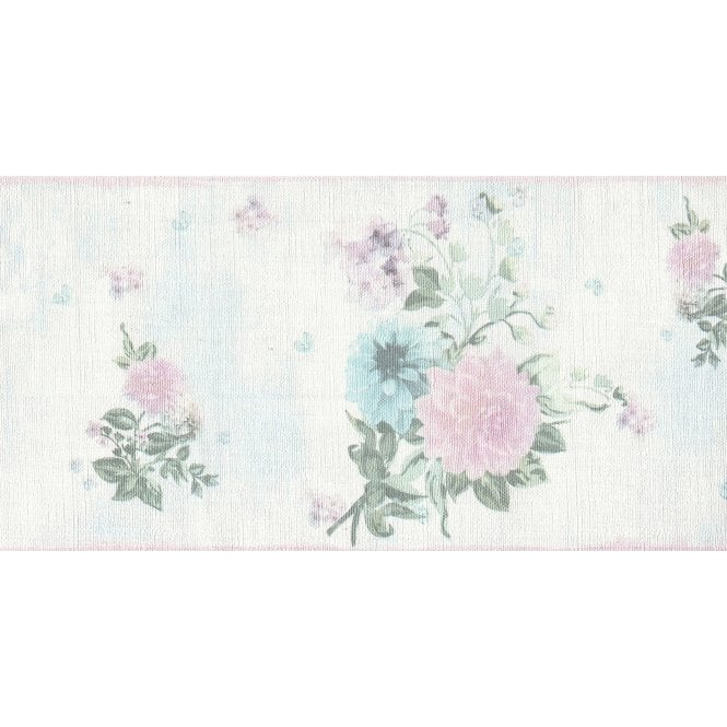 Djooz Shabby Chic Blue Floral Border by AS Creation 35876-2