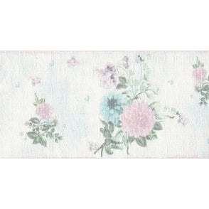 Djooz Shabby Chic Blue Floral Border by AS Creation 35876-2