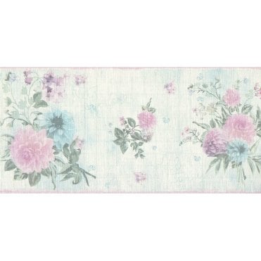 Djooz Shabby Chic Green Floral Border by AS Creation 35876-3