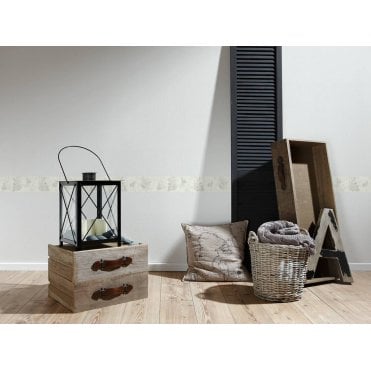 Djooz Shabby Chic Grey Floral Border by AS Creation 35876-4