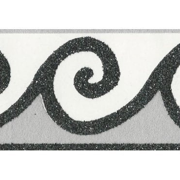 CLOSE UP Einzelbett Scroll Narrow Mono Border By AS Creation 34323-1