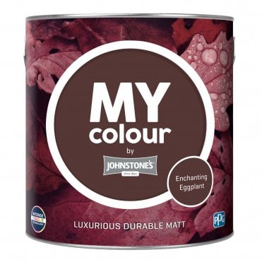 MY Colour | Enchanting Eggplant Durable Matt Emulstion Paint 2.5L Can | Johnstone's Paint from PPG