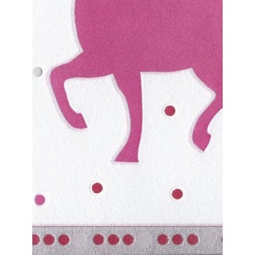 Esprit Kids 5 Bright Pink / Grey / White Unicorn Border by AS Creation 35705-2