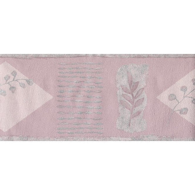 Evento Leaf Blush Pink Border by Rasch 478754
