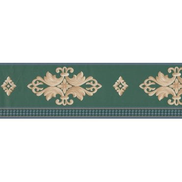 Filigree Motif Green / Blue Border by Fashion Point DS9400B