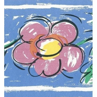 Floral Sketched Narrow Multi Border by Linda Beard 55970