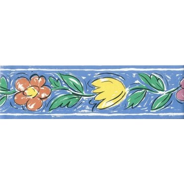 Floral Sketched Narrow Multi Border by Linda Beard 55970