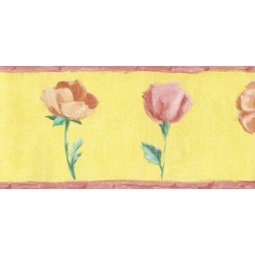 Floral Yellow / Red Border by Coloroll 831280
